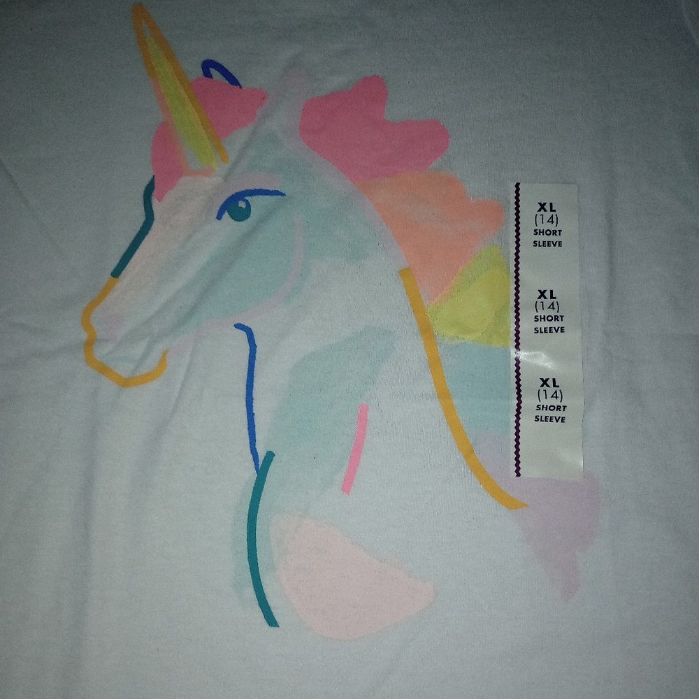 2 New White Unicorn Tops